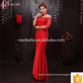 Red Lace Off-Shoulder Mermaid Chiffon Guangzhou Robe de soirée